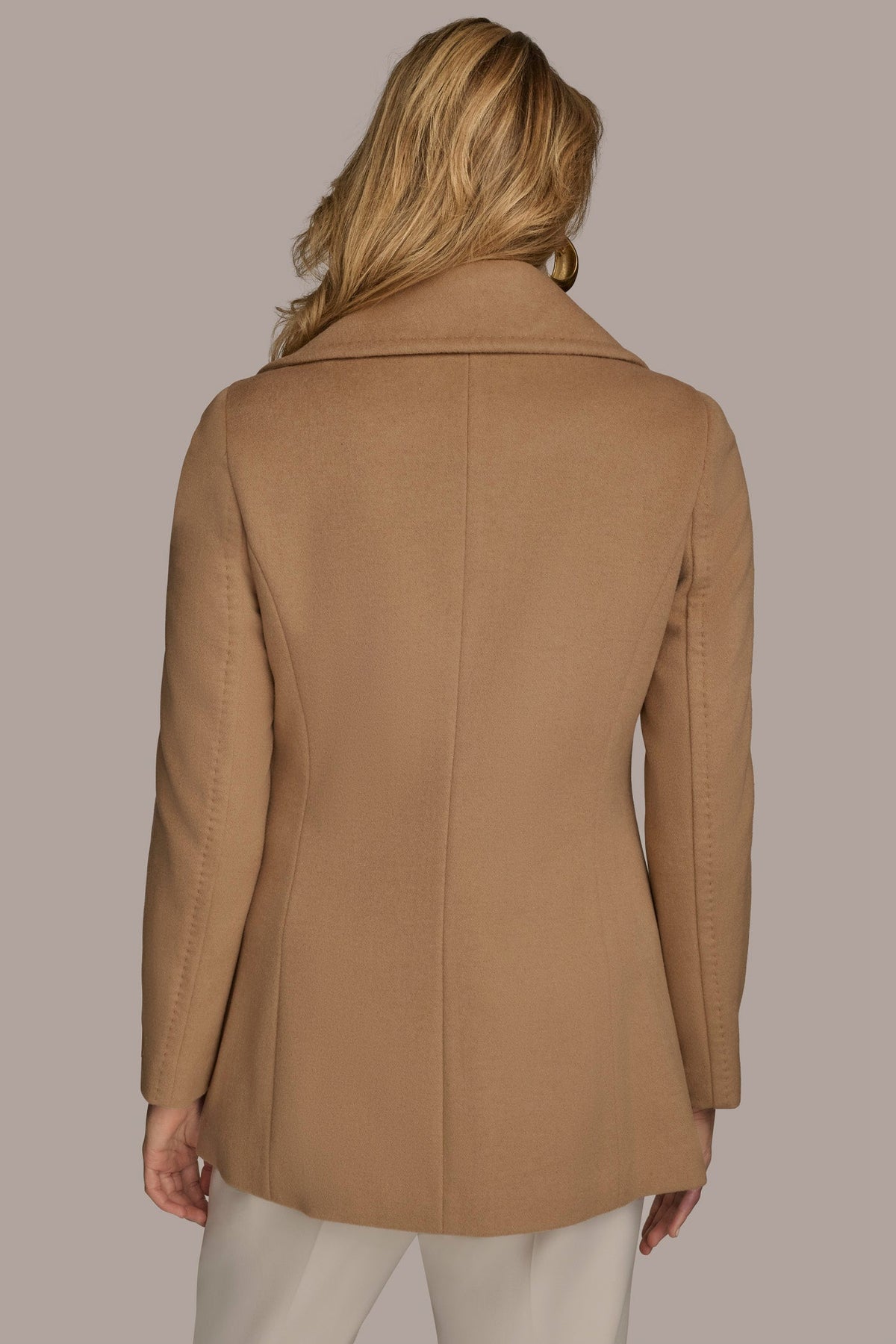 WOOL PEACOAT - CAMEL