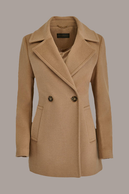 WOOL PEACOAT - CAMEL