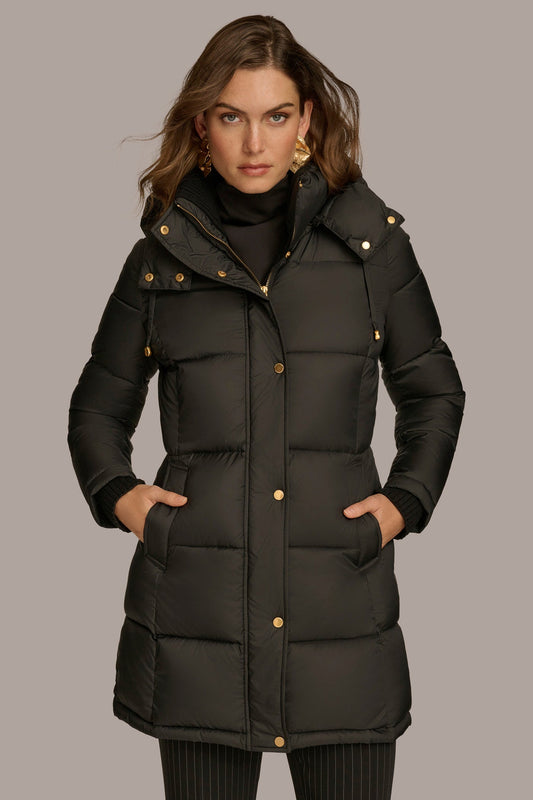 PUFFER COAT - Black