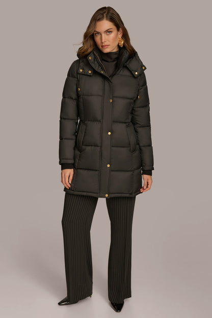 PUFFER COAT - Black