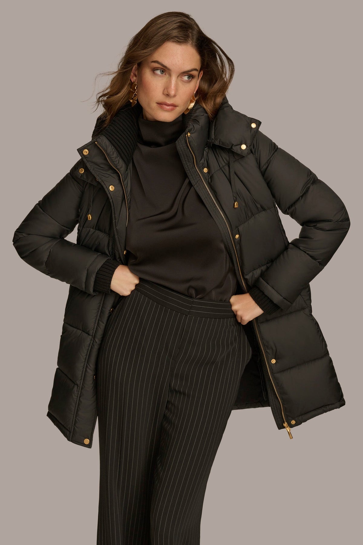 PUFFER COAT - Black
