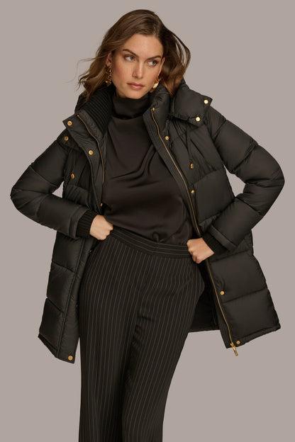 PUFFER COAT - Black