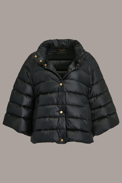 PUFFER CAPE - PEARLIZED BLACK