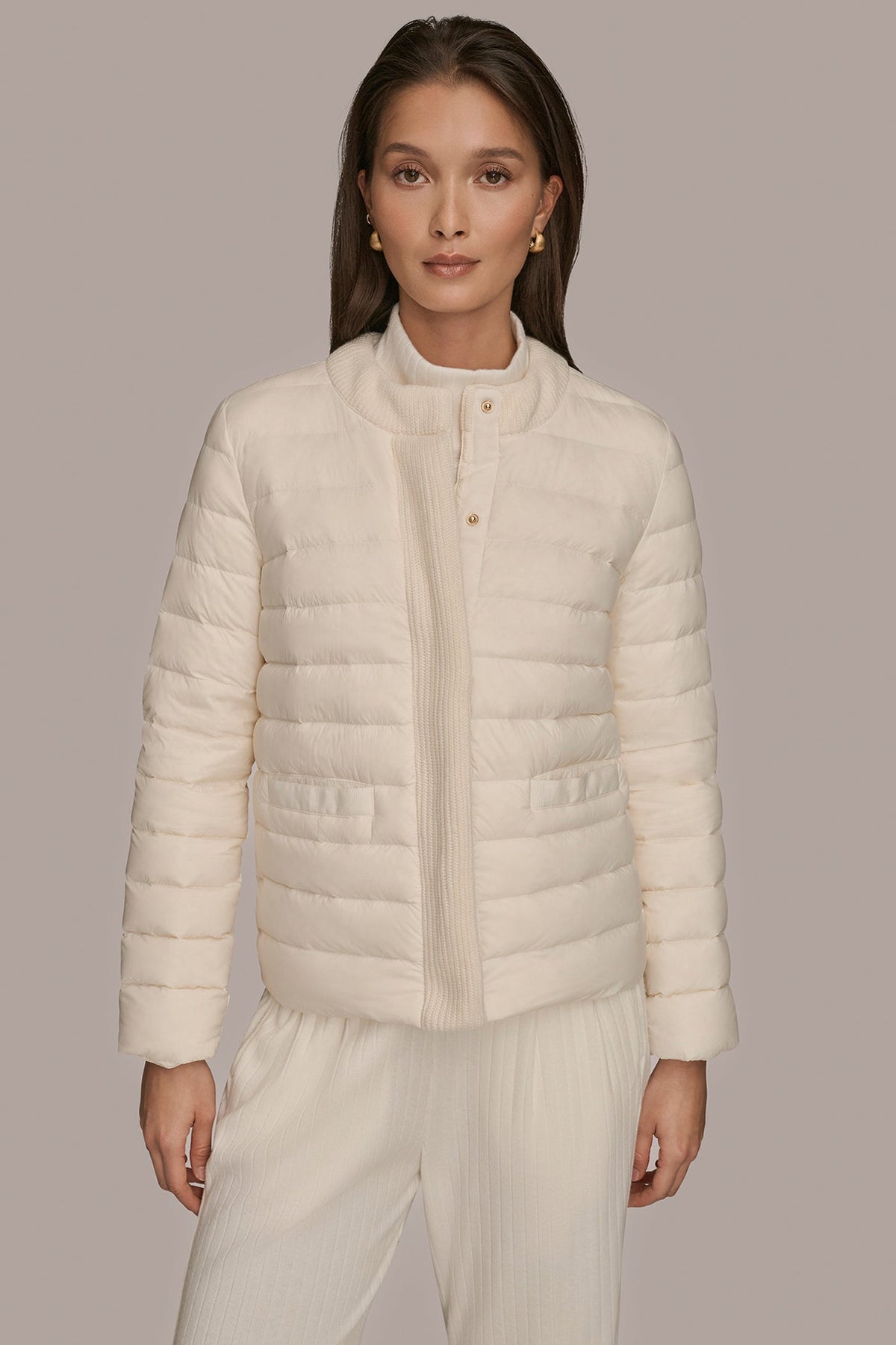 DOWN PUFFER JACKET - CREAM