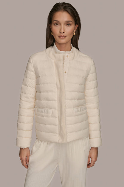 DOWN PUFFER JACKET - CREAM