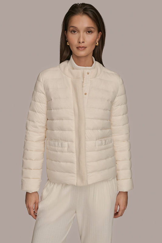 DOWN PUFFER JACKET - CREAM