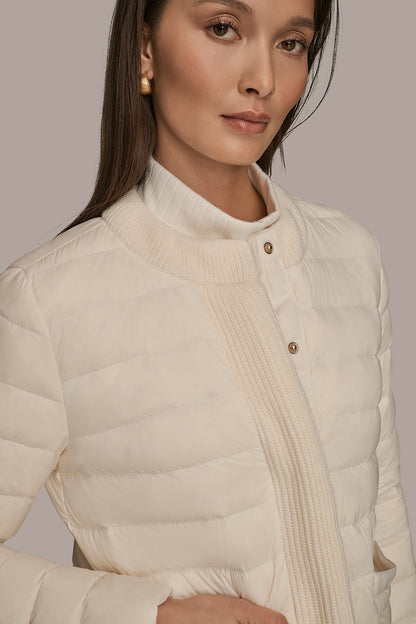 DOWN PUFFER JACKET - CREAM