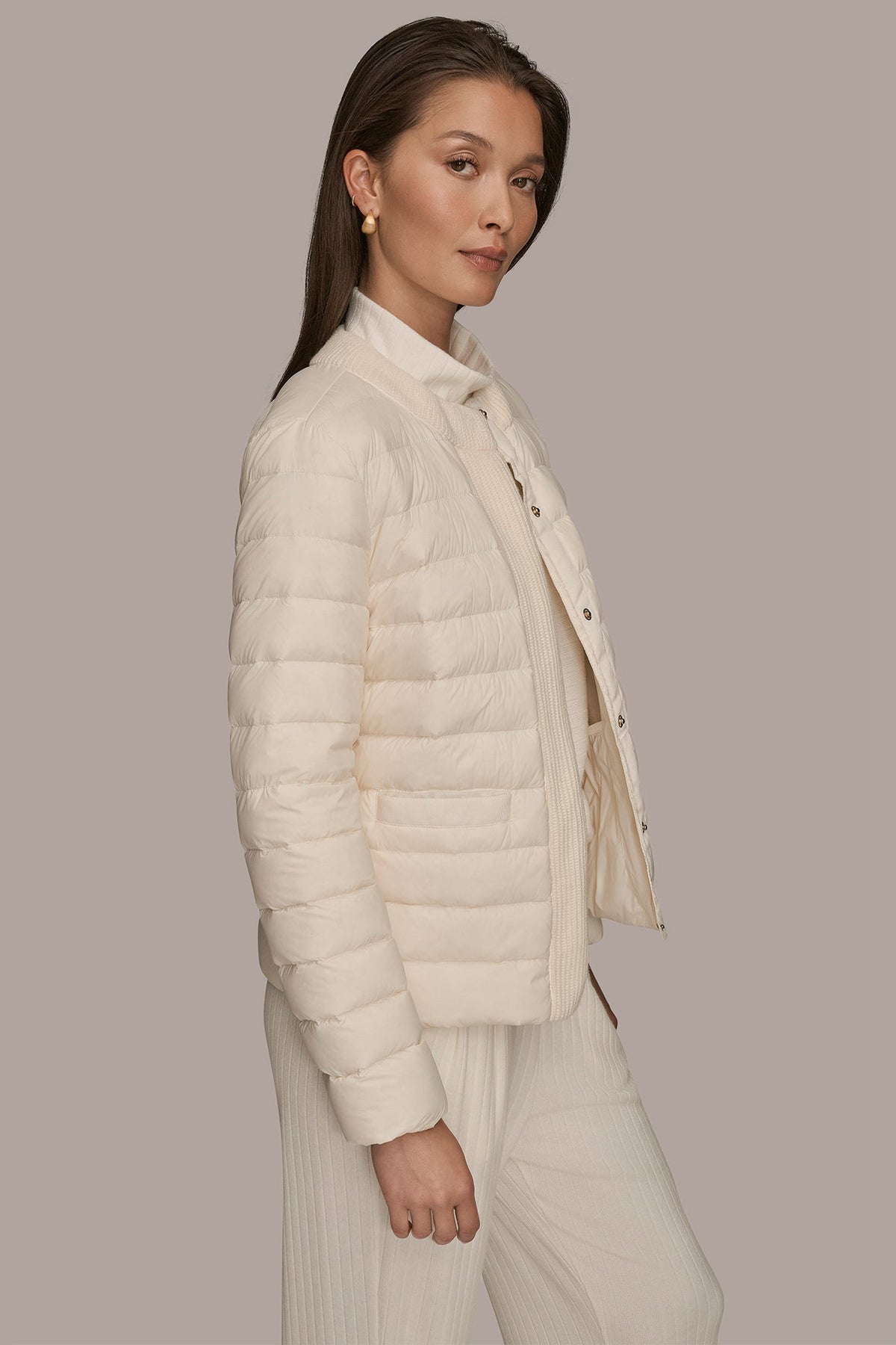 DOWN PUFFER JACKET - CREAM