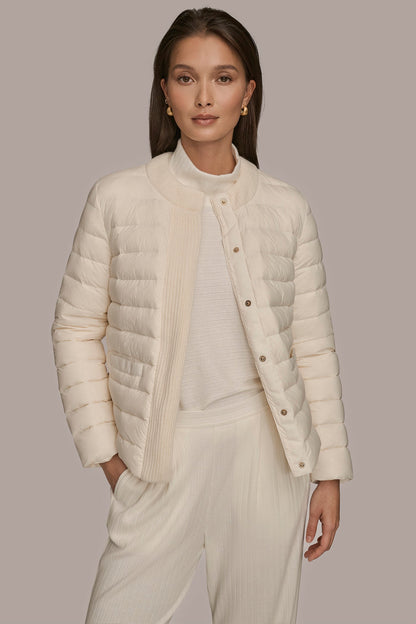 DOWN PUFFER JACKET - CREAM