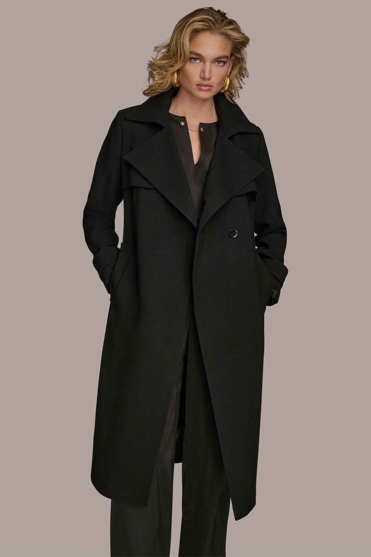 TRENCH RAIN COAT - Black