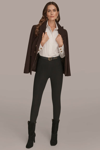 WOOL BLAZER JACKET - CHOCOLATE
