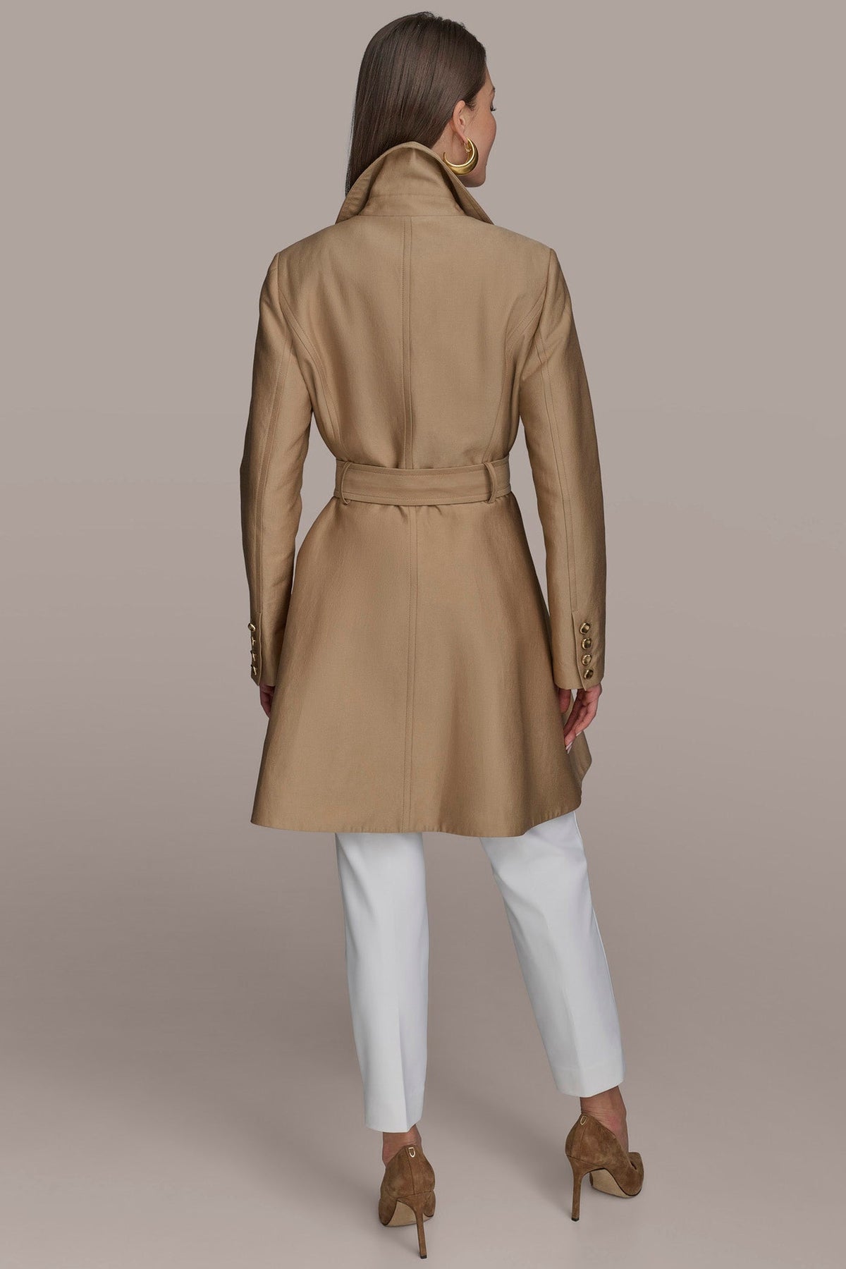 RAIN TRENCH COAT - HAZELNUT
