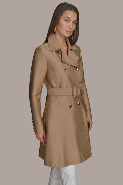 RAIN TRENCH COAT - HAZELNUT