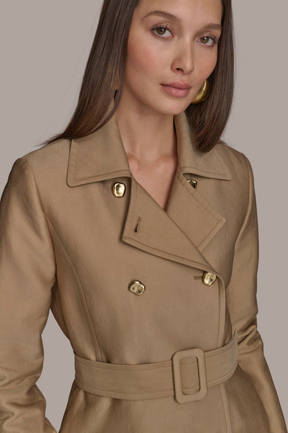 RAIN TRENCH COAT - HAZELNUT