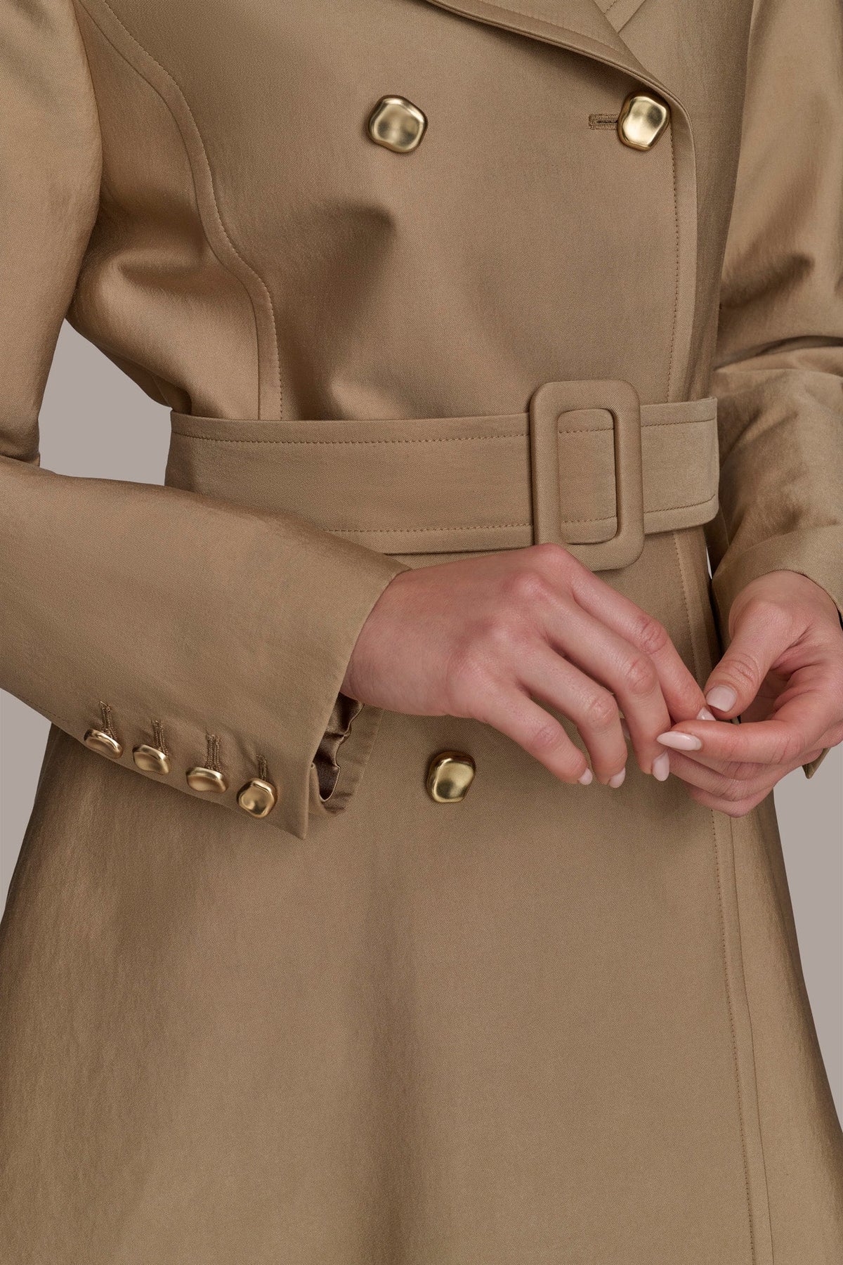 RAIN TRENCH COAT - HAZELNUT