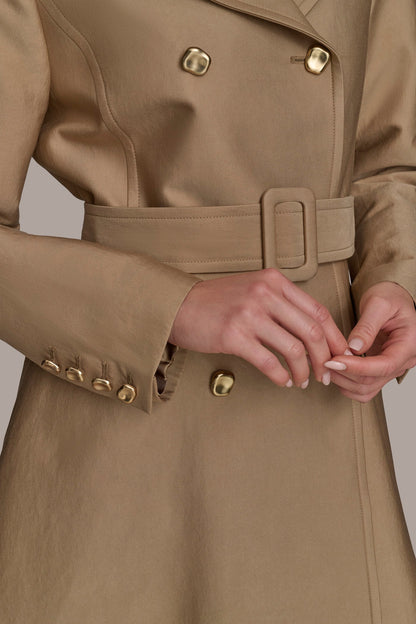 RAIN TRENCH COAT - HAZELNUT