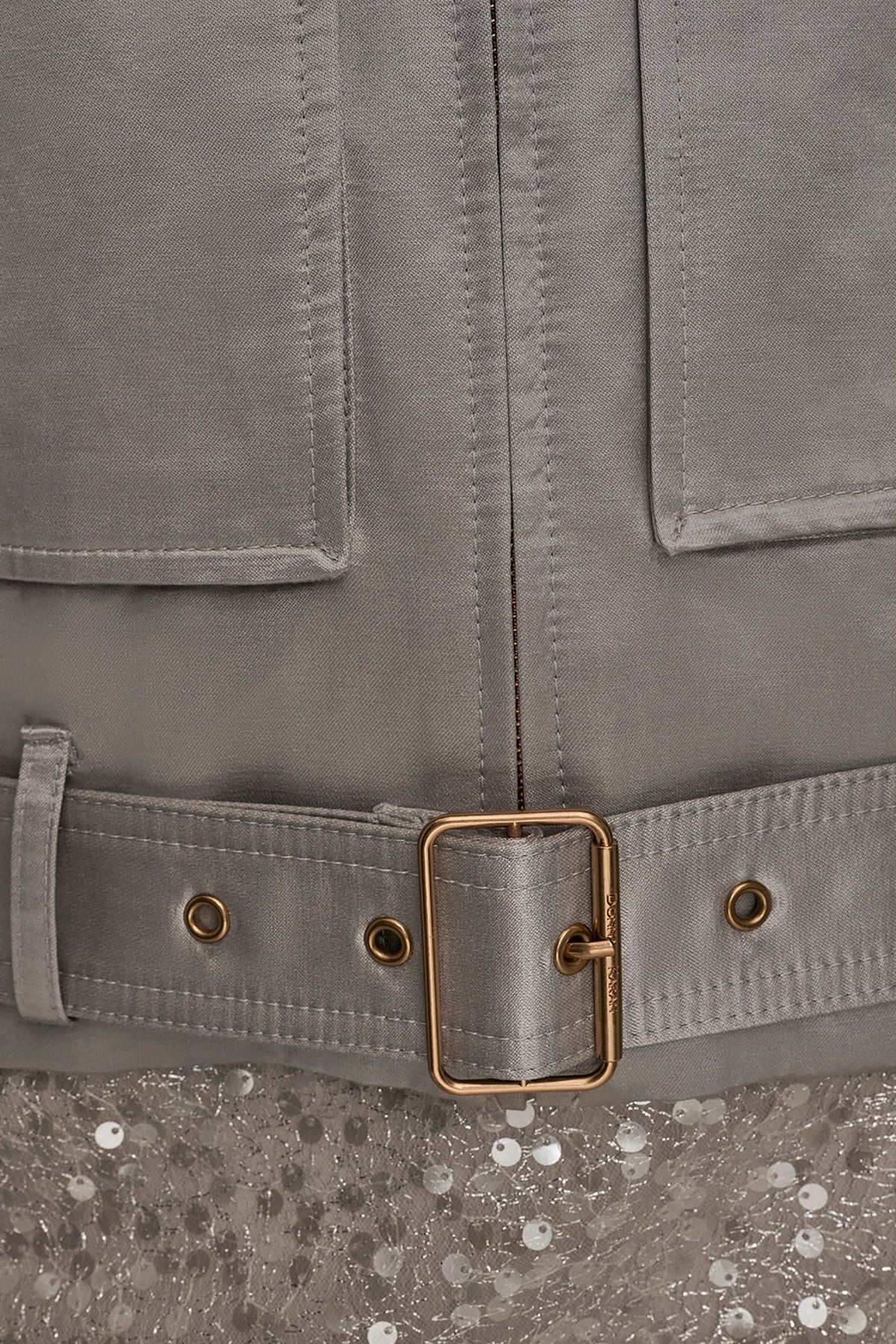 COTTON-BLEND SATIN BIKER JACKET - VAPOR
