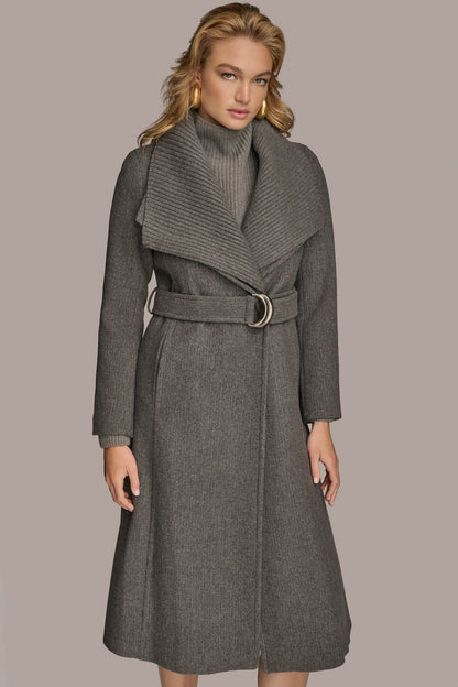 WOOL COAT - Steel