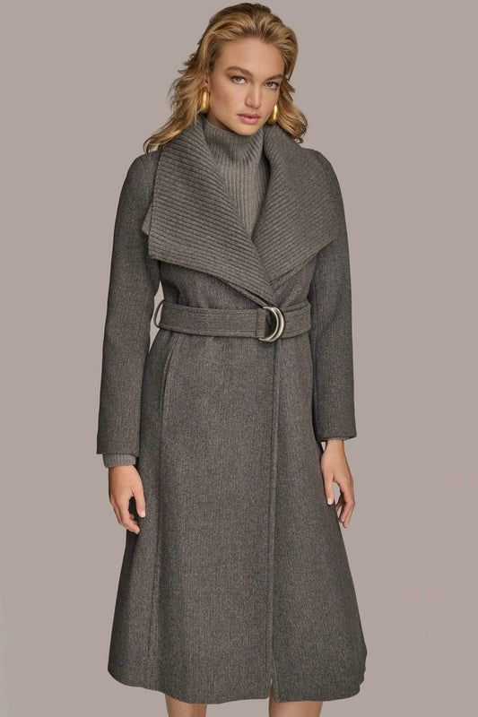 WOOL COAT - Steel