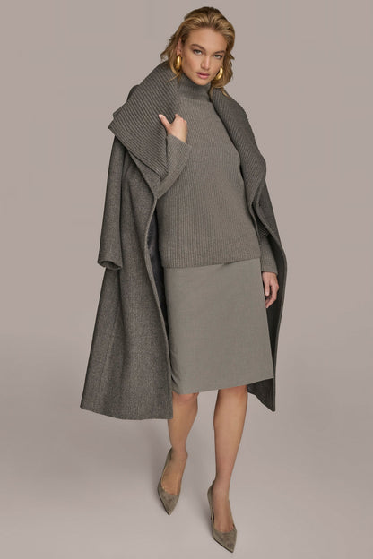 WOOL COAT - Steel