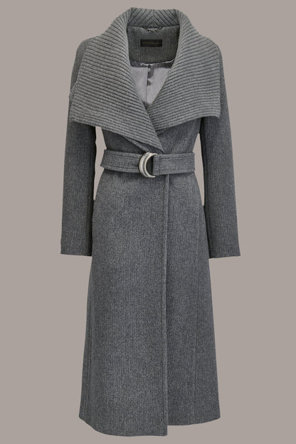 WOOL COAT - Steel