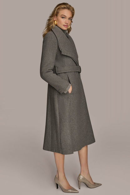 WOOL COAT - Steel