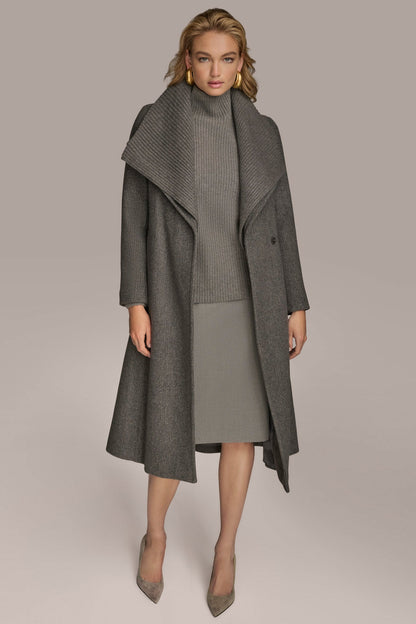 WOOL COAT - Steel