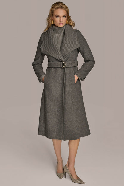 WOOL COAT - Steel