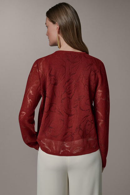 FLORAL SHEER CARDIGAN - Sunbaked