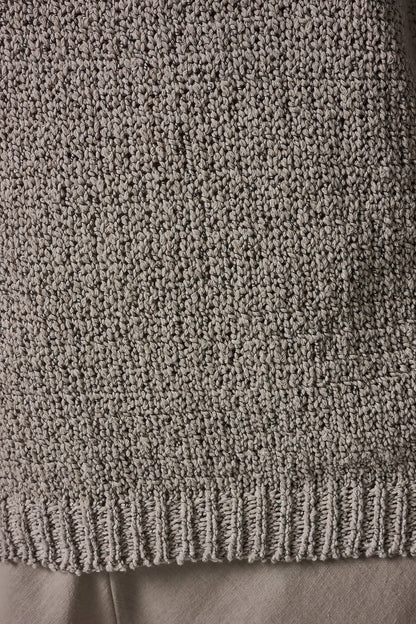 SHORT SLEEVE MÉLANGE EASY SWEATER - Sandstone Multi