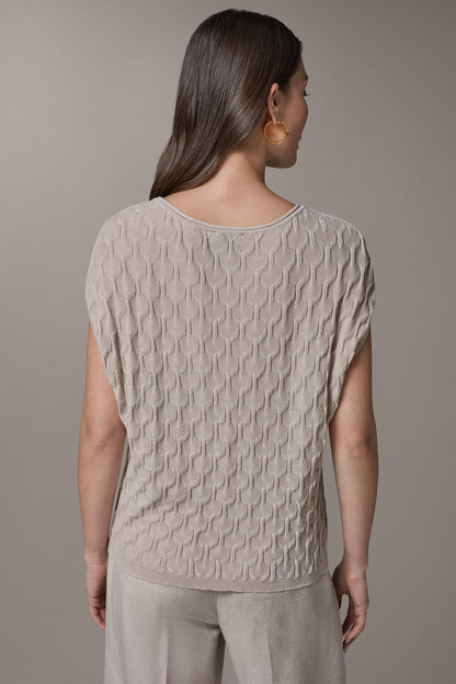 CAP SLEEVE SWEATER - Sisal