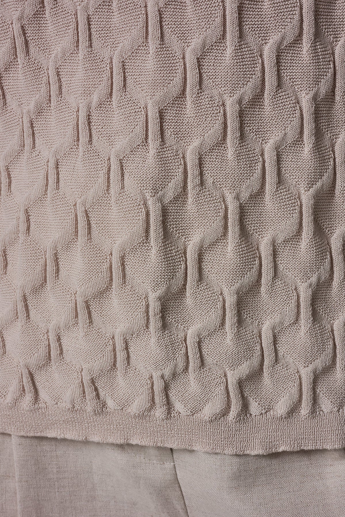 CAP SLEEVE SWEATER - Sisal