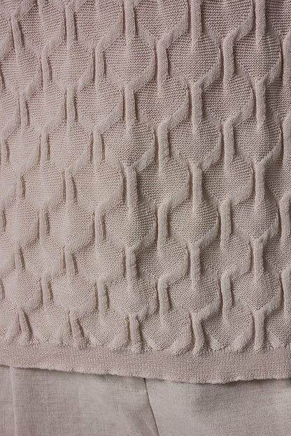 CAP SLEEVE SWEATER - Sisal