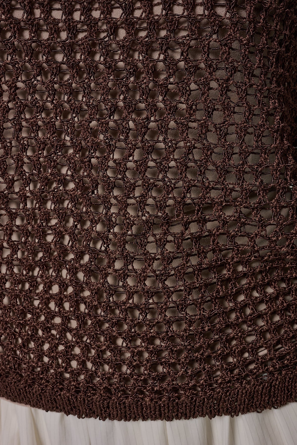 SHORT SLEEVE OPEN STITCH SWEATER - Canyon