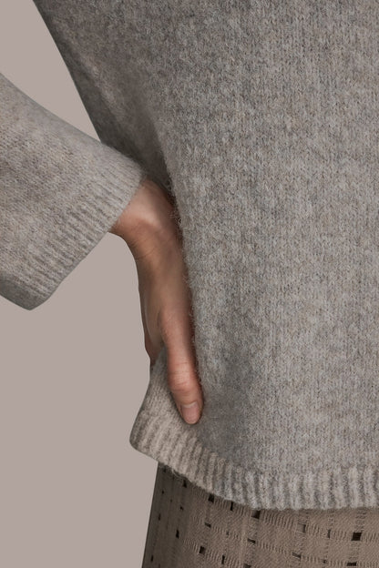 OVERSIZED LONG SLEEVE CREW-NECK SWEATER - VAPOR