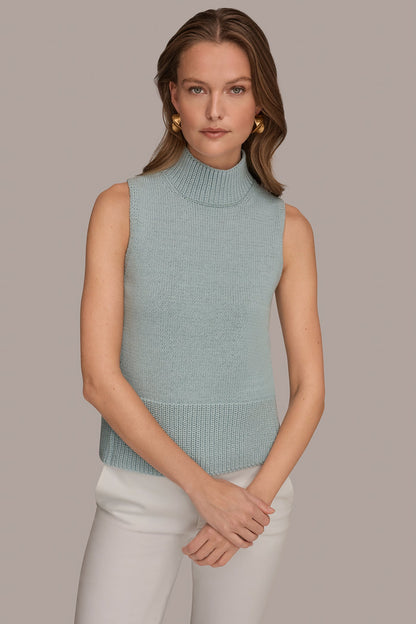 SLEEVELESS A-LINE SWEATER - Sea Mist