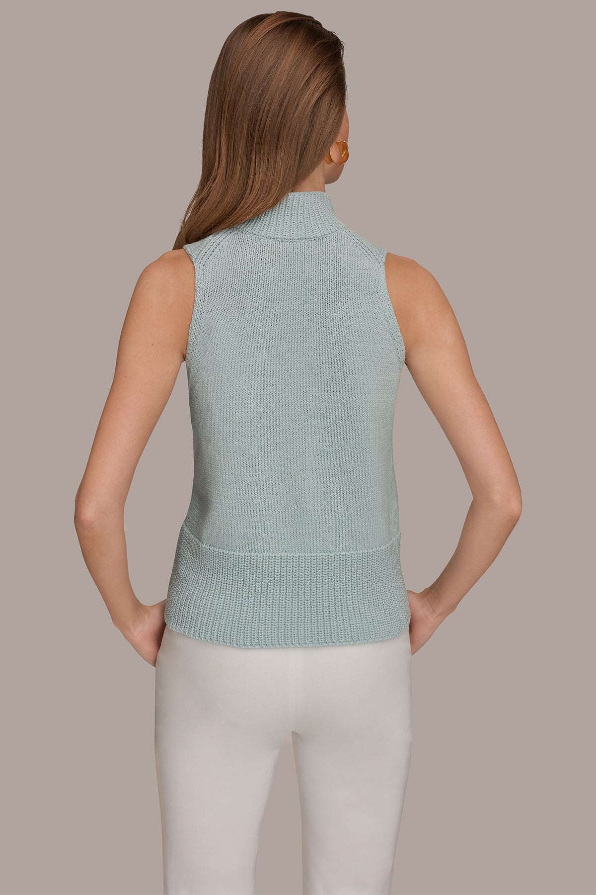 SLEEVELESS A-LINE SWEATER - Sea Mist