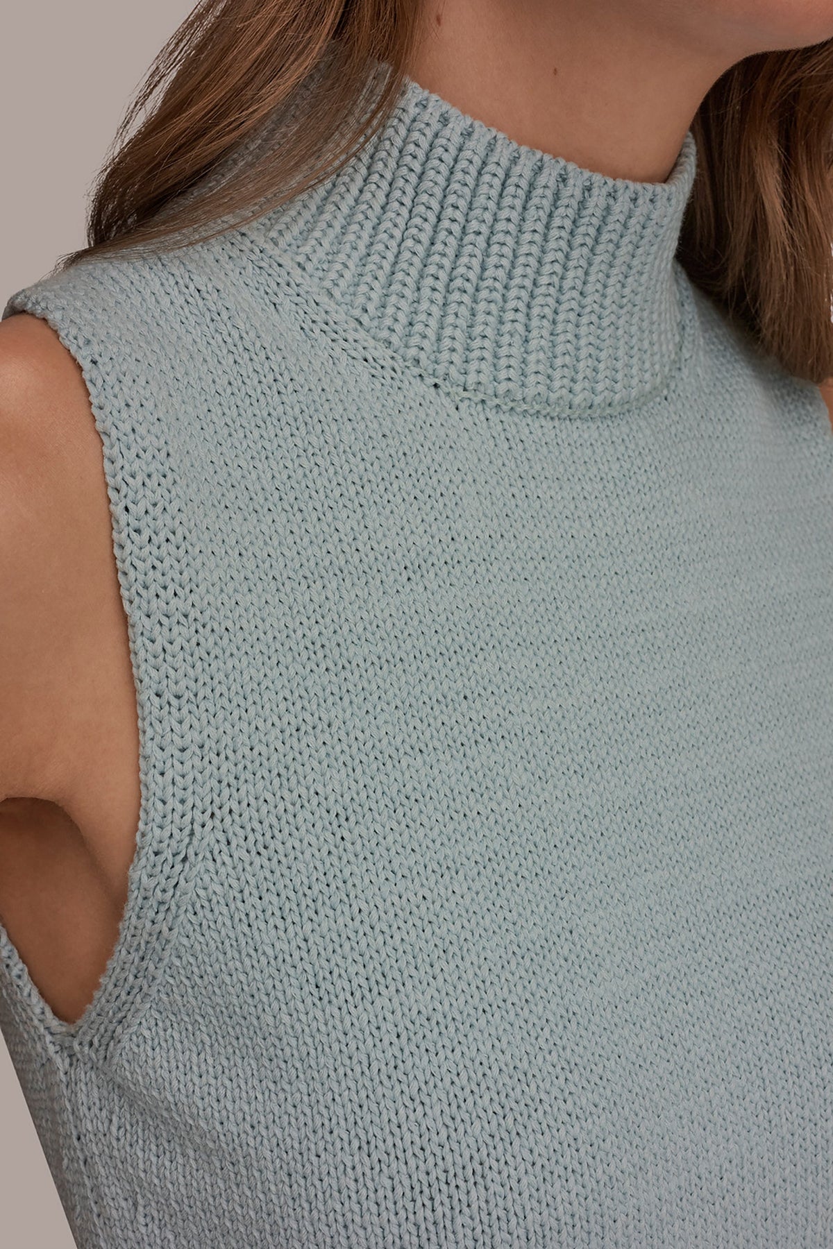 SLEEVELESS A-LINE SWEATER - Sea Mist