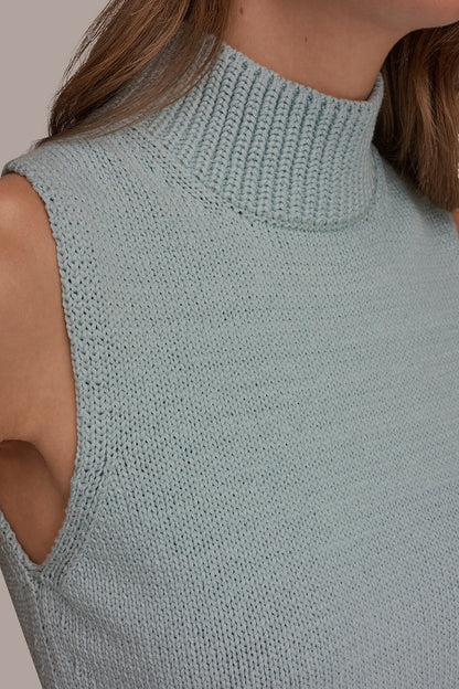 SLEEVELESS A-LINE SWEATER - Sea Mist
