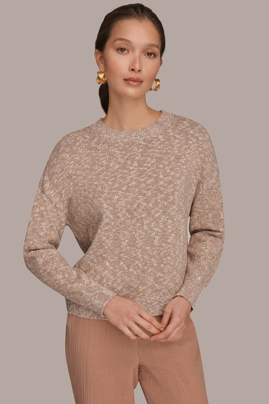 METALLIC LONG SLEEVE SWEATER - Umbria