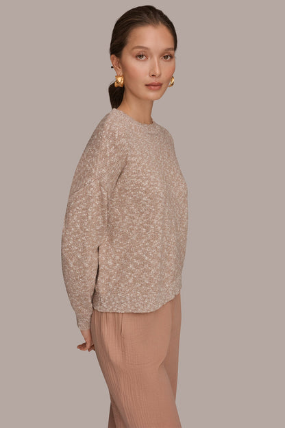 METALLIC LONG SLEEVE SWEATER - Umbria