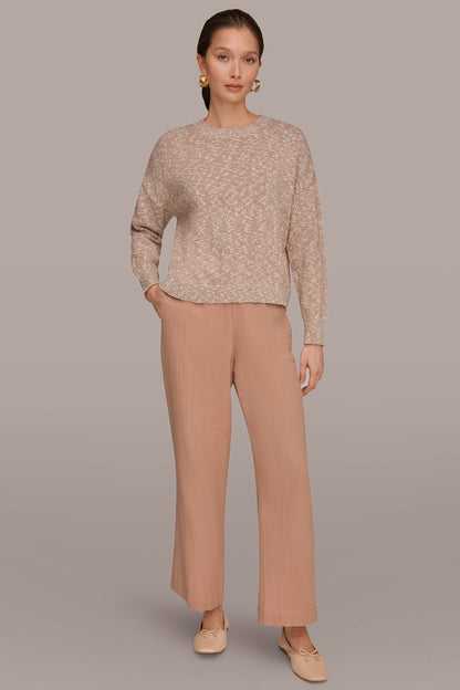 METALLIC LONG SLEEVE SWEATER - Umbria