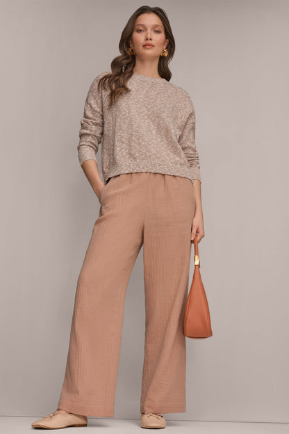 METALLIC LONG SLEEVE SWEATER - Umbria