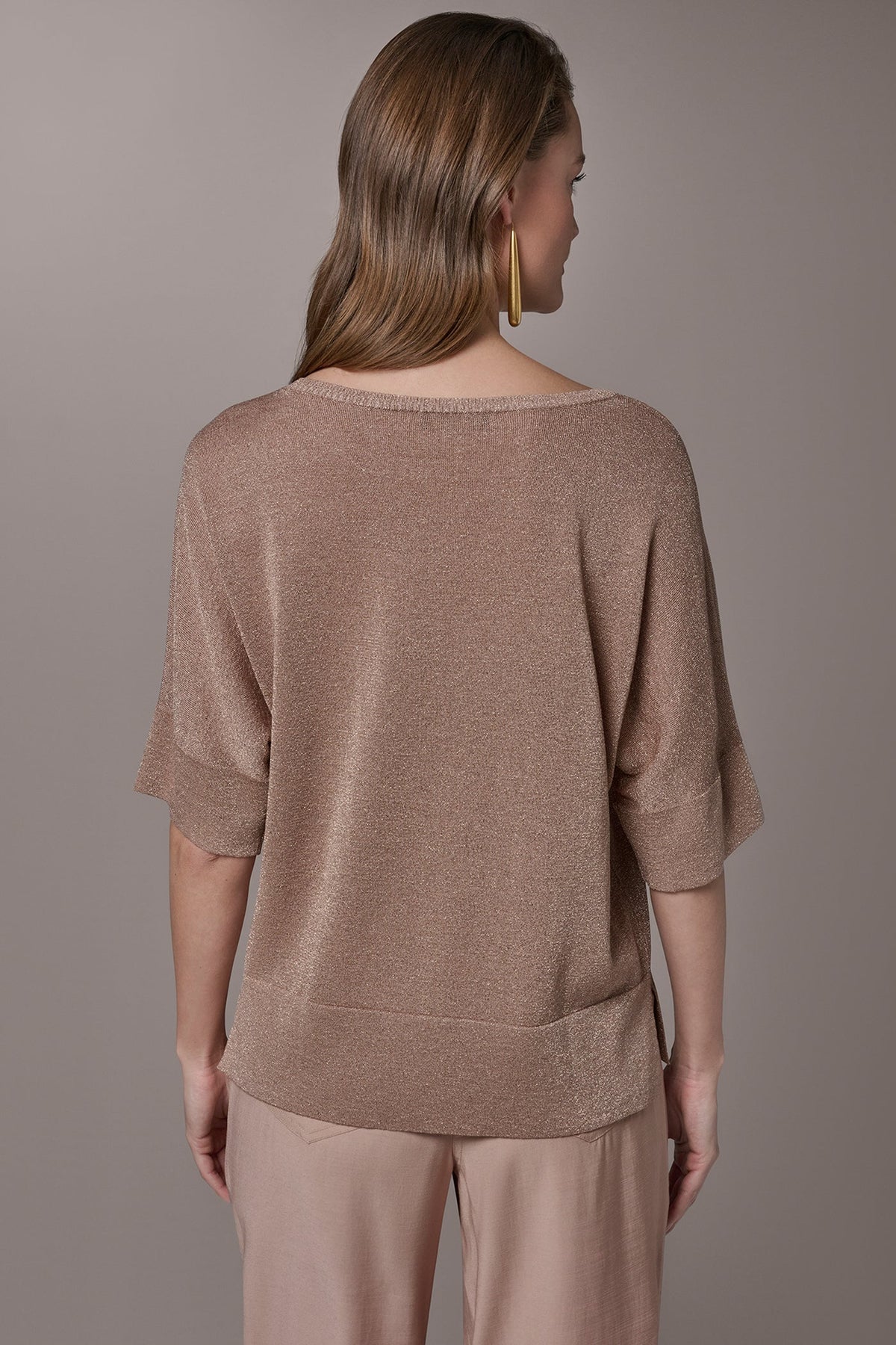 METALLIC WIDE CUFF SWEATER - Umbria