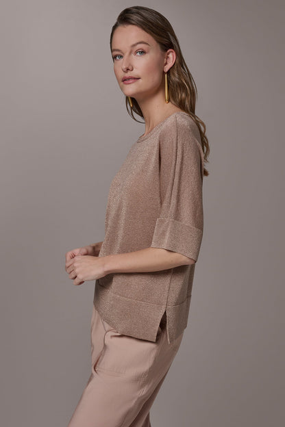 METALLIC WIDE CUFF SWEATER - Umbria