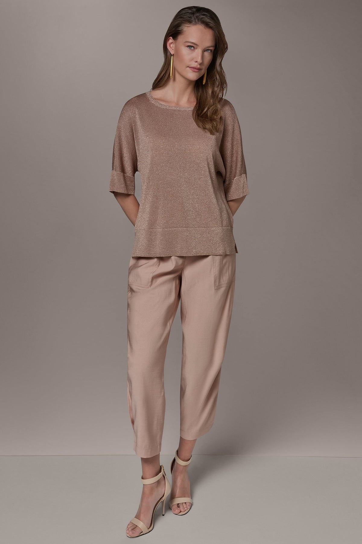 METALLIC WIDE CUFF SWEATER - Umbria