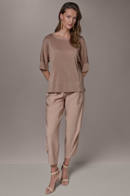 METALLIC WIDE CUFF SWEATER - Umbria