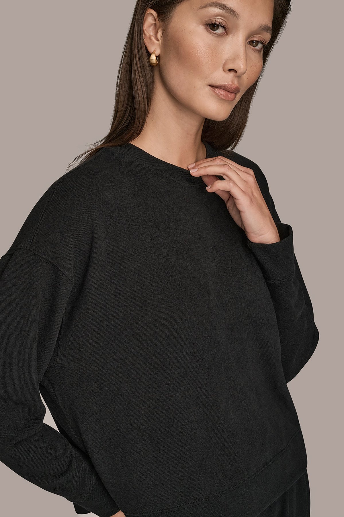 LONG SLEEVE SWEATSHIRT - Black