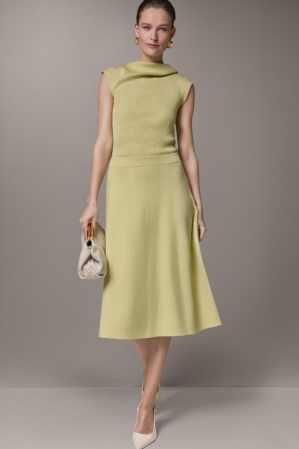 MIDI SWEATER SKIRT - Citrus