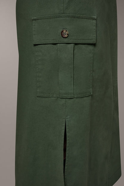 MIDI CARGO PENCIL SKIRT - Verde